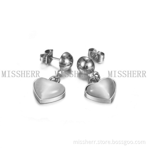 Beautiful Colour Heart Shape Drop Earring